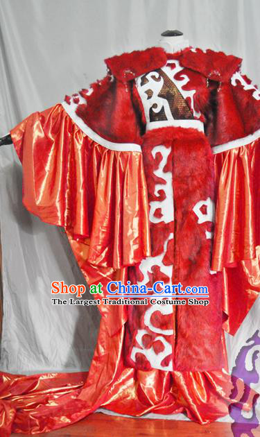 Traditional Chinese Han Dynasty Wedding Red Hanfu Dress Ancient Swordswoman Embroidered Costume for Women