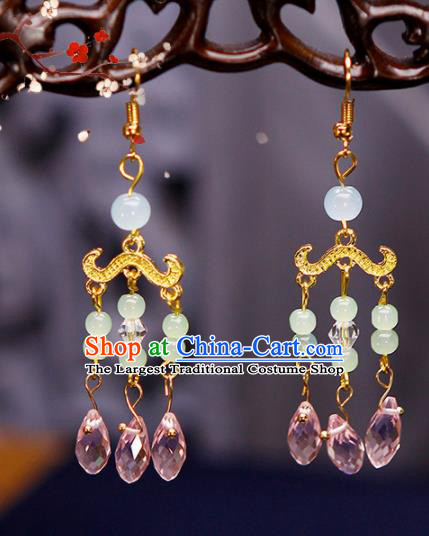 Chinese Traditional Handmade Palace Lady Earrings Ancient Princess Ear Accessories for Women