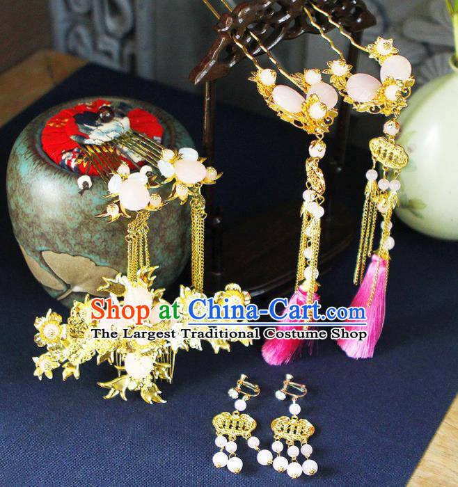 Traditional Chinese Handmade Hair Clips Tassel Hairpins Ancient Princess Hair Accessories for Women