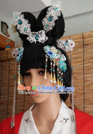 Traditional Chinese Handmade Ancient Tang Dynasty Imperial Consort Tassel Hairpins Hair Clips Headwear Hair Accessories for Women