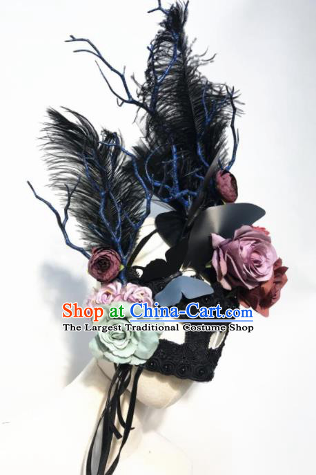 Top Halloween Stage Show Hair Accessories Brazilian Carnival Catwalks Mask and Headdress for Women