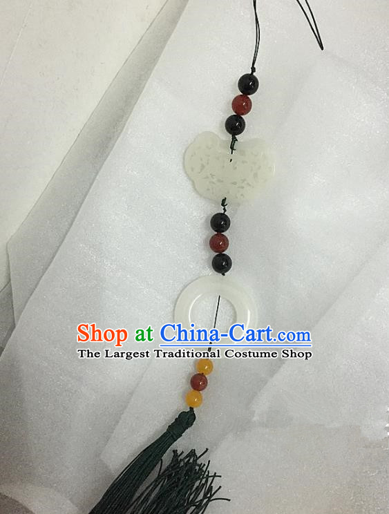 Chinese Handmade Hanfu Waist Accessories Ancient Princess Tassel Jade Pendant  for Women