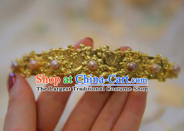 Chinese Handmade Hanfu Hairpins Golden Hair Clip Traditional Ancient Princess Hair Accessories for Women