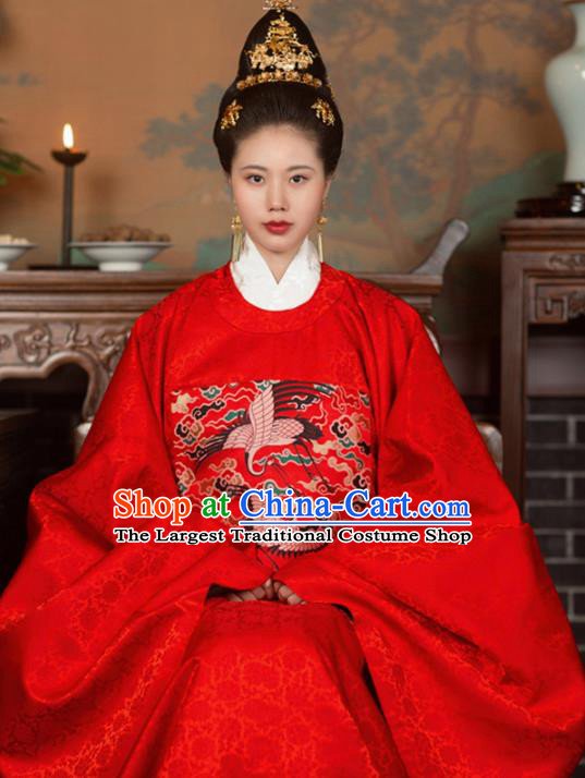 Chinese Ancient Ming Dynasty Court Queen Hanfu Dress Traditional Imperial Empress Embroidered Wedding Historical Costume for Women