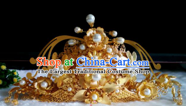 Chinese Handmade Hanfu Palace Phoenix Coronet Hairpins Traditional Ancient Princess Hair Accessories for Women