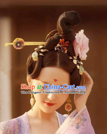 Handmade Chinese Court Hair Clip Traditional Hanfu Hairpins Ancient Tang Dynasty Queen Hair Accessories for Women