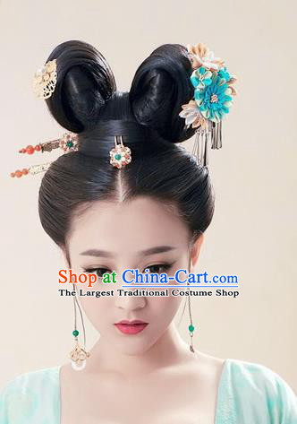 Handmade Chinese Palace Lady Tassel Hairpins Ancient Traditional Hanfu Hair Accessories for Women