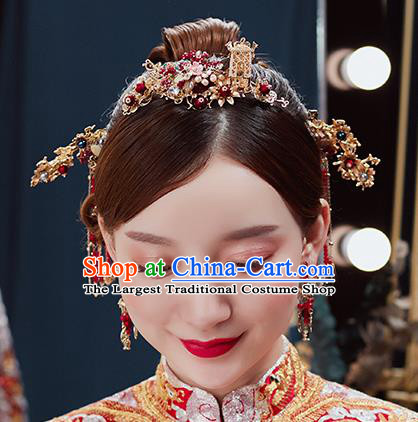 Handmade Chinese Wedding Hair Combs Tassel Hairpins Ancient Traditional Hanfu Hair Accessories for Women