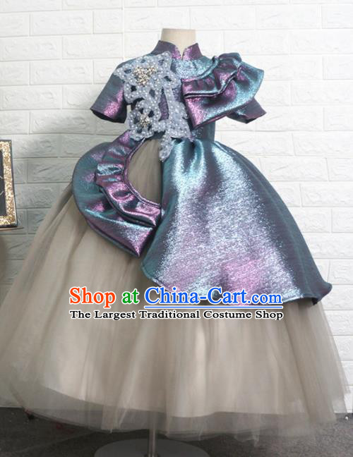 Top Grade Stage Show Dance Costume Catwalks Court Princess Long Full Dress for Kids