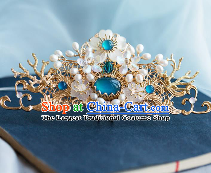 Chinese Handmade Palace Pearls Hairpins Ancient Princess Hair Accessories Headwear for Women