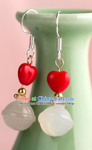 Handmade Chinese Classical Hanfu Earrings Ancient Palace Ear Accessories for Women