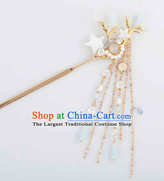 Chinese Handmade Hanfu Tassel Step Shake Hairpins Ancient Princess Hair Accessories Headwear for Women