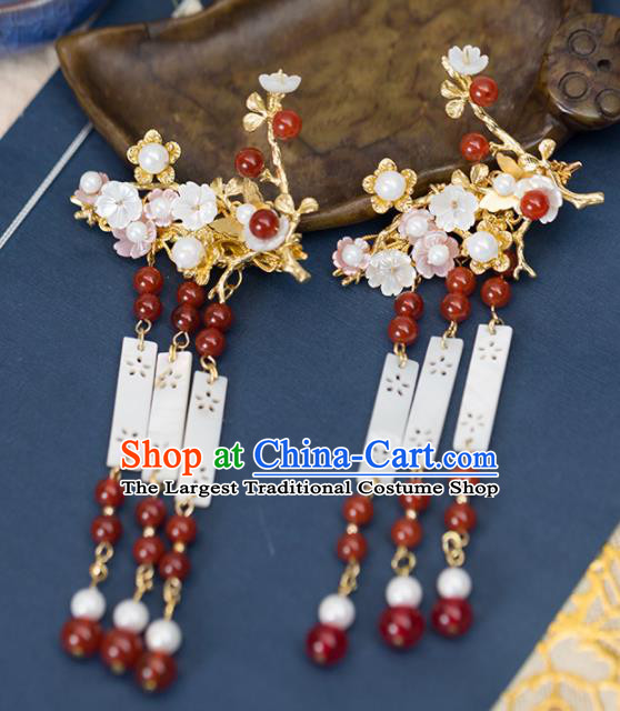 Chinese Handmade Hanfu Shell Hair Claws Hairpins Ancient Princess Hair Accessories Headwear for Women