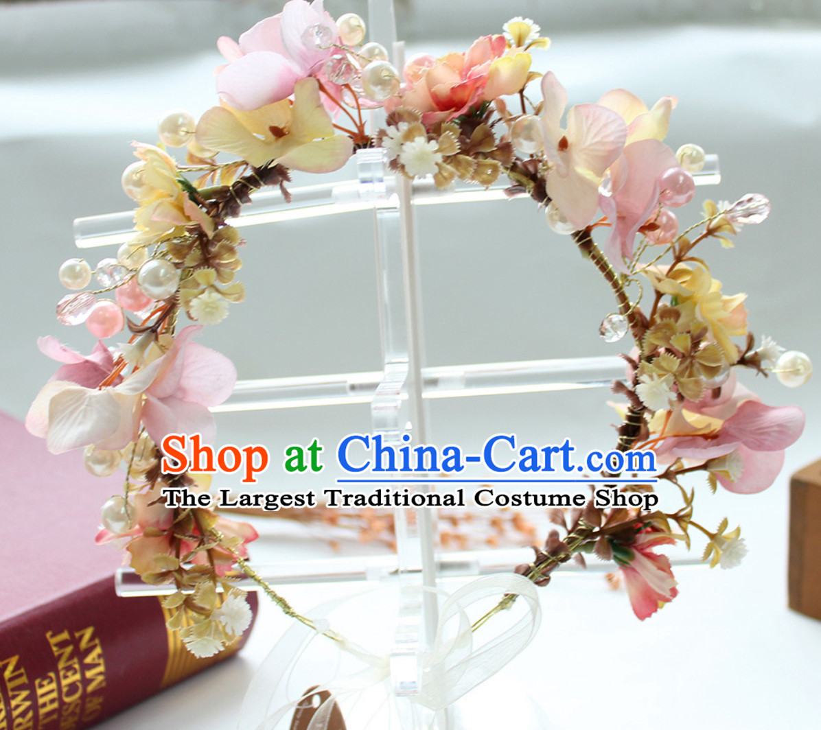 Beautiful Handmade Flower Head Wear Garland Hair Decoration for Women