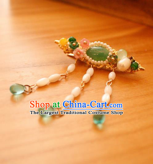 Chinese Handmade Palace Tassel Accessories Ancient Queen Brooch Headwear for Women