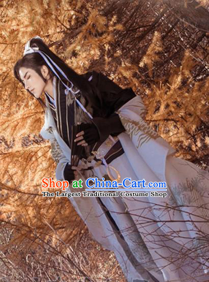 Chinese Traditional Cosplay Costume Ancient Swordsman Hanfu Clothing for Men