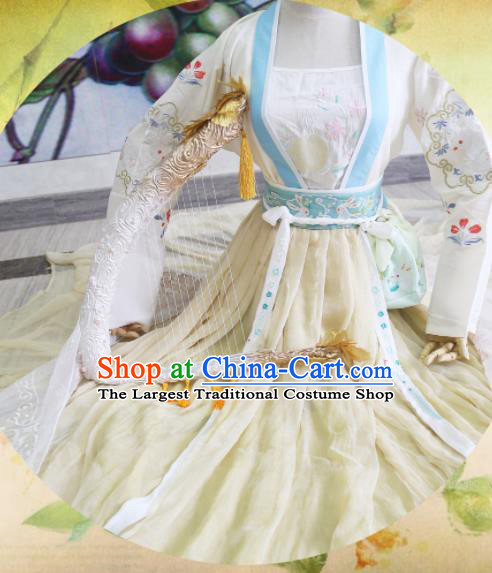 Chinese Traditional Cosplay Peri Princess Costume Ancient Tang Dynasty Palace Lady Hanfu Dress for Women