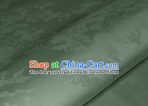 Chinese Traditional Royal Pattern Light Green Brocade Material Cheongsam Classical Fabric Satin Silk Fabric