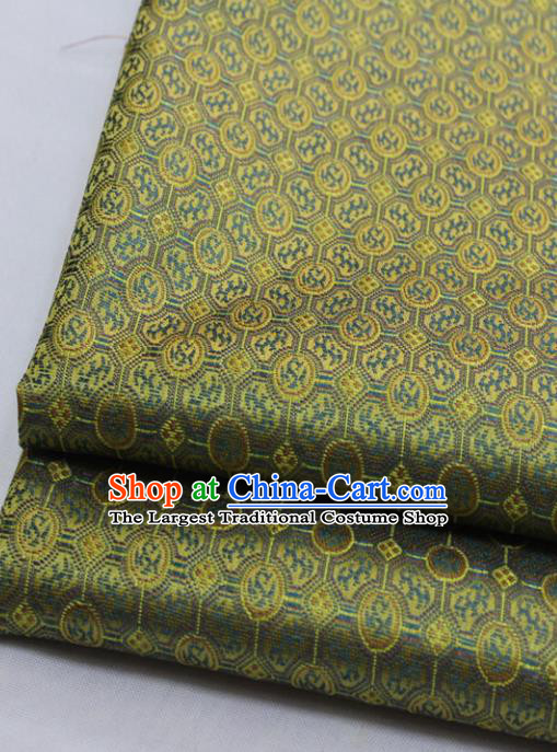 Chinese Traditional Tang Suit Fabric Royal Pattern Golden Brocade Material Hanfu Classical Satin Silk Fabric