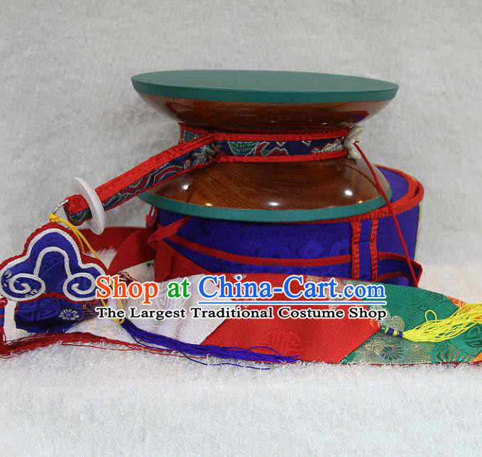 Chinese Traditional Feng Shui Items Buddhism Musical Instruments Tabour Buddhist Sandalwood Drum