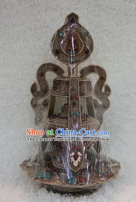 Chinese Traditional Buddhist Offersacrifice Copper Vase Buddha Bottle Decoration Tibetan Buddhism Feng Shui Items