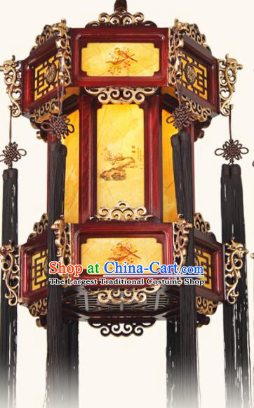 Chinese Traditional Wood Palace Lantern Handmade New Year Hanging Lanterns Ceiling Lamp