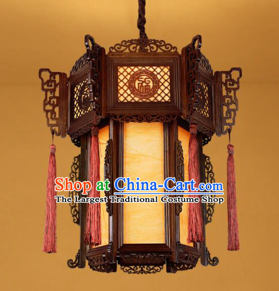 Chinese Traditional Wood Carving Palace Lantern Handmade Hanging Lanterns Ceiling Lamp