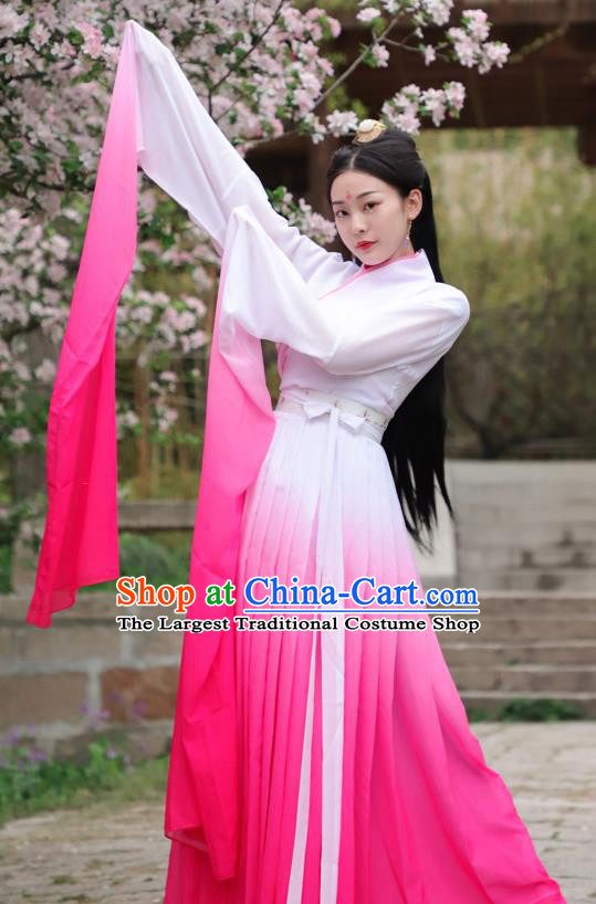 Chinese Ancient Dancer Hanfu Dress Han Dynasty Palace Princess Historical Costume for Women