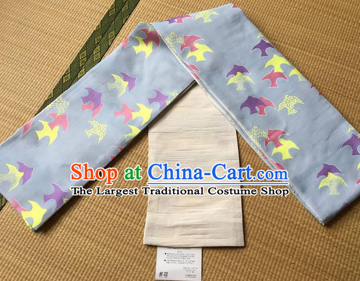 Japanese Traditional Kimono Printing Pigeon Belts Asian Handmade Japan Geisha Yukata Waistband for Women