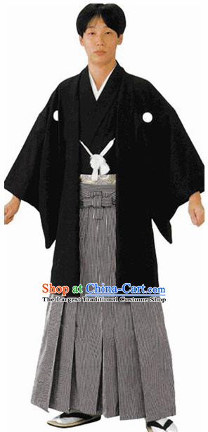 Traditional Japanese Samurai Haori Kimono Asian Japan Handmade Warrior Yukata Costume for Men