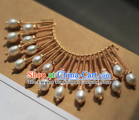 Traditional Chinese Ancient Pearls Hair Comb Hairpins Handmade Hanfu Hair Accessories for Women