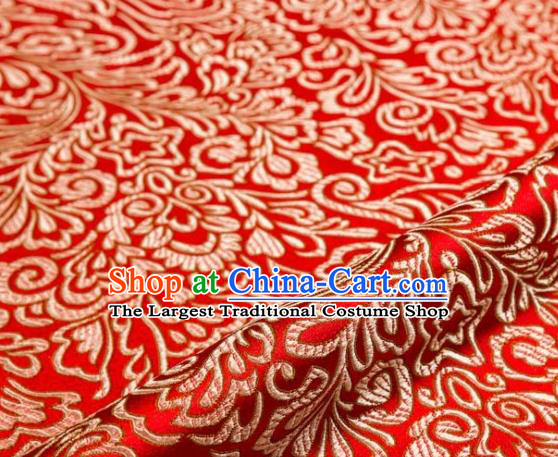 Asian Chinese Traditional Red Brocade Cheongsam Silk Fabric Chinese Fabric Material