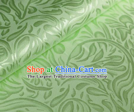 Asian Chinese Traditional Pattern Light Green Brocade Cheongsam Silk Fabric Chinese Satin Fabric Material
