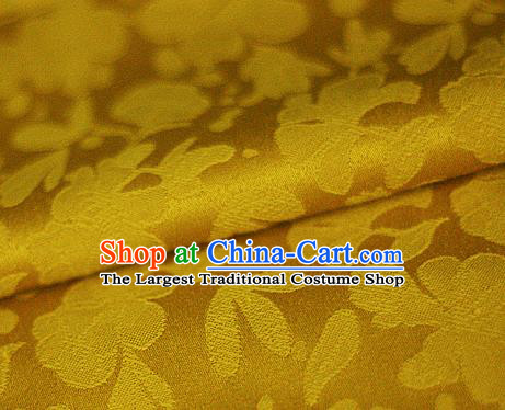 Asian Chinese Traditional Classical Pattern Yellow Brocade Cheongsam Silk Fabric Chinese Satin Fabric Material
