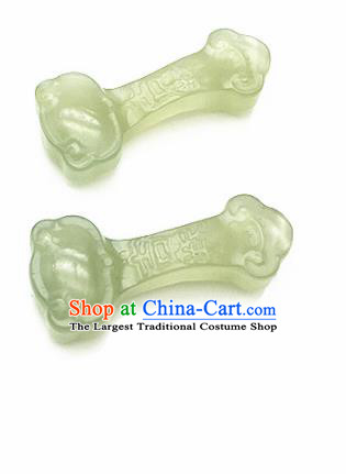 Chinese Handmade Jade Craft Carving Ru Yi Jade Accessories Jade Jewelry Decoration