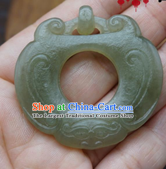 Chinese Handmade Carving Jade Craft Jewelry Accessories Traditional Jade Necklace Pendant