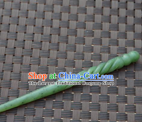 Chinese Handmade Jade Carving Hair Clip Ancient Jade Hairpins Hair Accessories for Women for Men