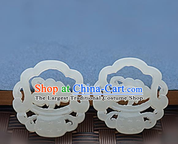 Chinese Handmade Jade Carving Pendant Jewelry Accessories Ancient Traditional Jade Craft Decoration