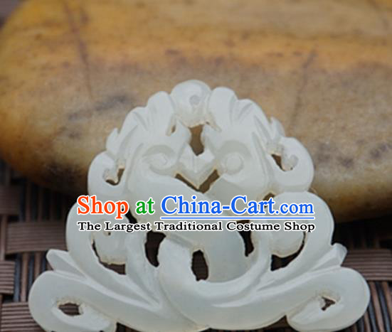 Chinese Ancient Jewelry Accessories Carving Jade Pendant Traditional Handmade Jade Craft Decoration