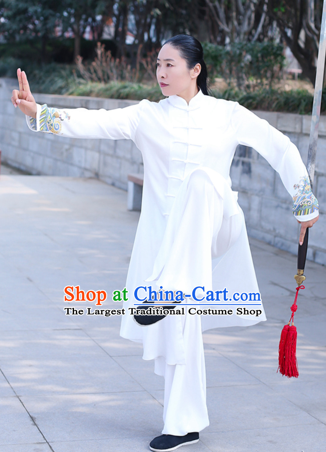 Top Chinese Traditional Competition Championship Tai Chi Taiji Kung Fu Wing Chun Kungfu Tai Ji Sword Gong Fu Master Suits Clothes Complete Set