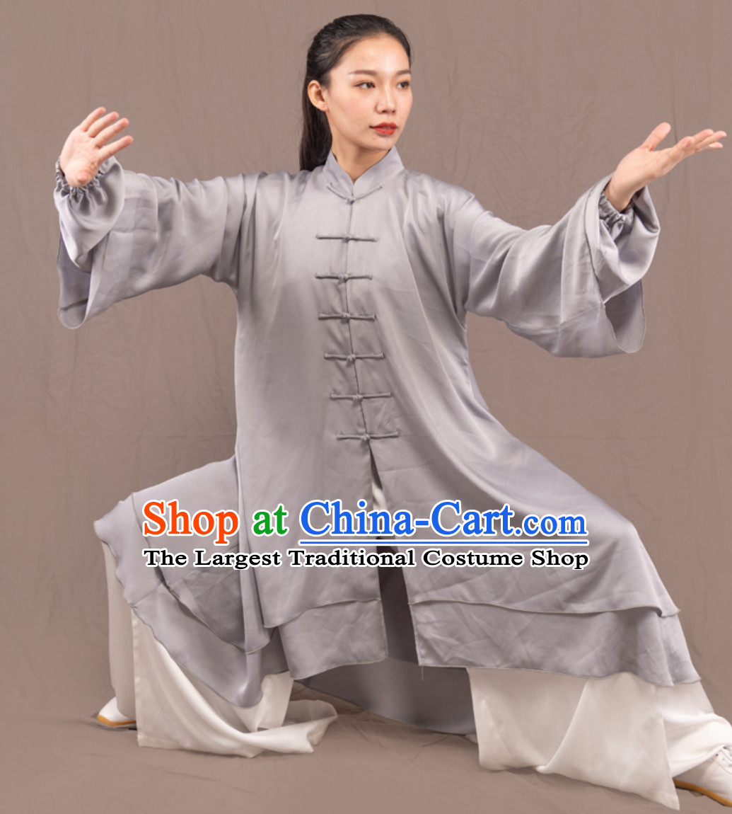 Top Chinese Traditional Competition Championship Professional Tai Chi Uniforms Taiji Kung Fu Wing Chun Kungfu Tai Ji Sword Gong Fu Master Clothing Suits Clothes Complete Set