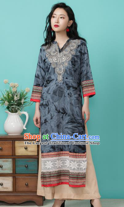 Asian India Traditional Punjabi Costumes South Asia Indian National Informal Grey Blouse and Pants for Women