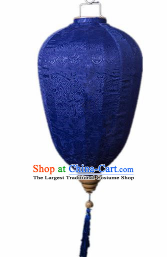 Handmade Traditional Chinese Lantern Royalblue Lanterns Ceiling Lamp New Year Lantern