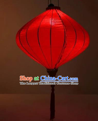 Chinese Traditional New Year Lantern Handmade Red Silk Lanterns Ceiling Lamp