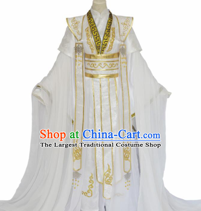 Traditional Chinese Jin Dynasty Nobility Childe Clothing Ancient Crown Prince Costume for Men