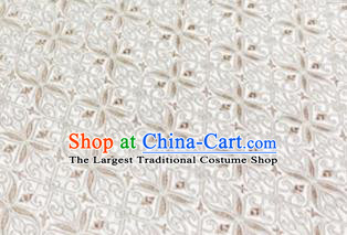 Chinese Traditional Pattern Design Beige Brocade Hanfu Silk Fabric Tang Suit Fabric Material