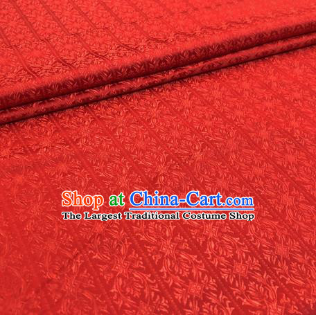 Chinese Traditional Hanfu Silk Fabric Classical Pattern Design Red Brocade Tang Suit Fabric Material