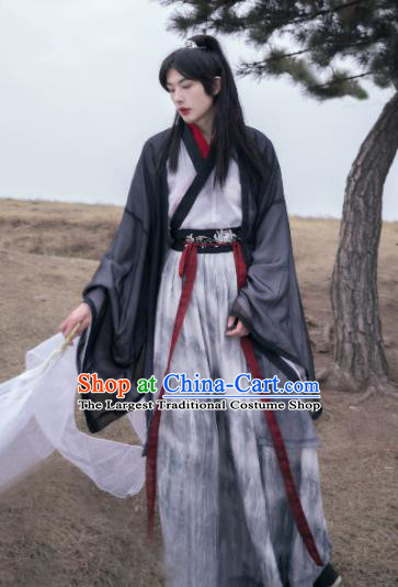 Asian Chinese Jin Dynasty Nobility Childe Historical Costume Ancient Scholar Traditional Hanfu Clothing for Men