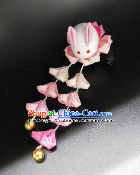 Traditional Japanese Kimono Hair Accessories Japan Geisha Rabbit Tassel Hair Claw for Women