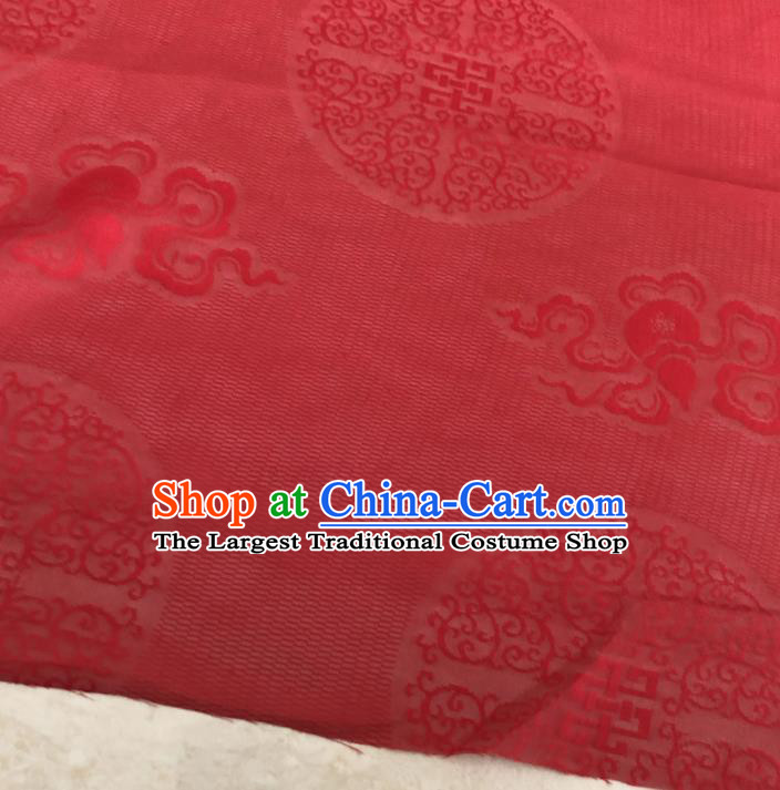 Asian Chinese Traditional Lucky Cucurbit Pattern Design Red Brocade Fabric Silk Fabric Chinese Fabric Asian Material